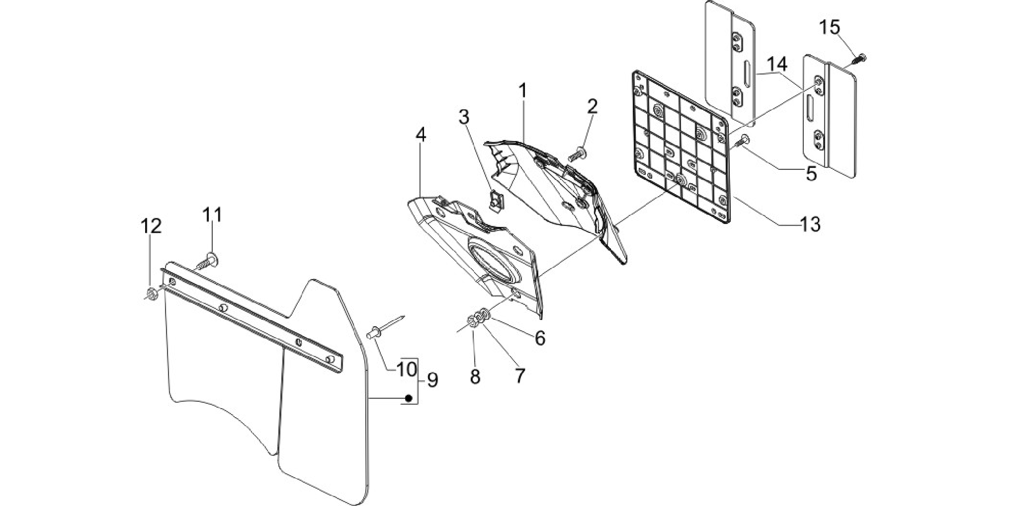 Rear cover - Splash guard