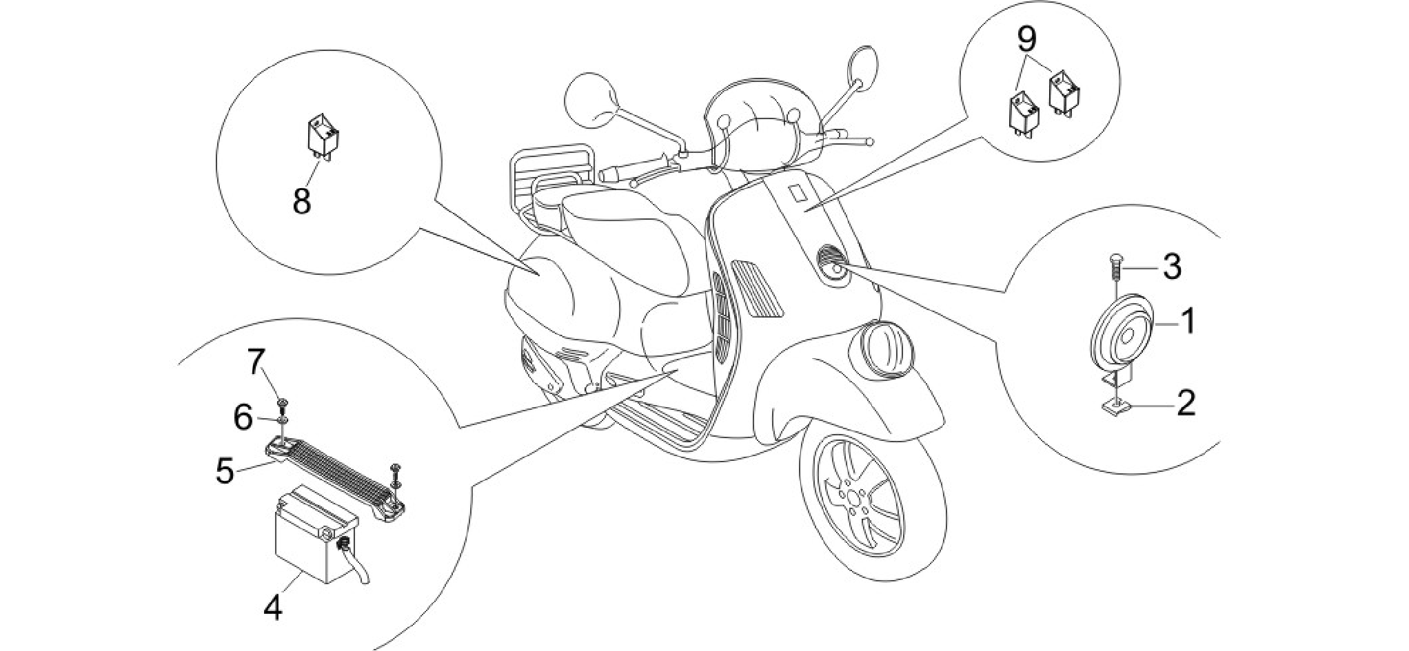 Remote control switches - Battery - Horn