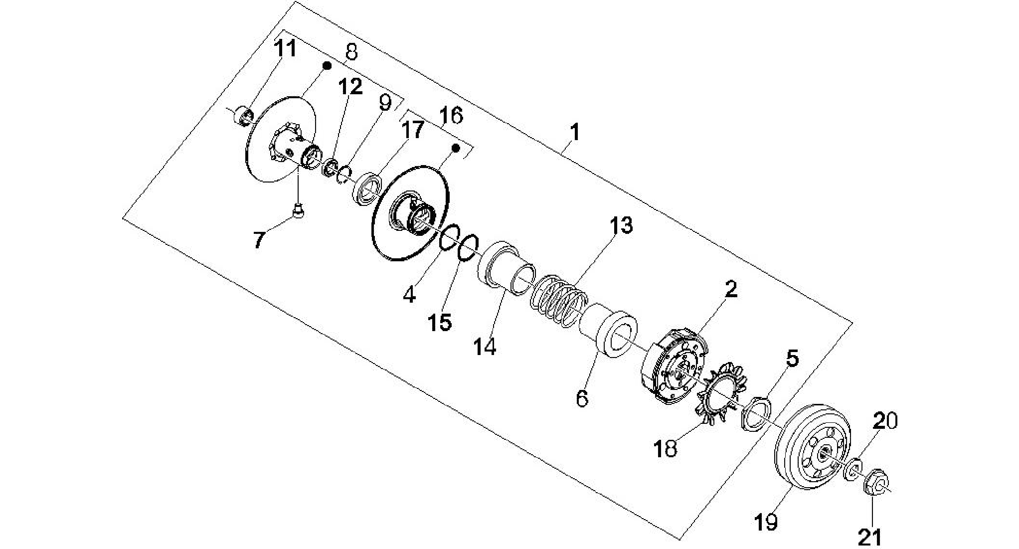 Driven pulley