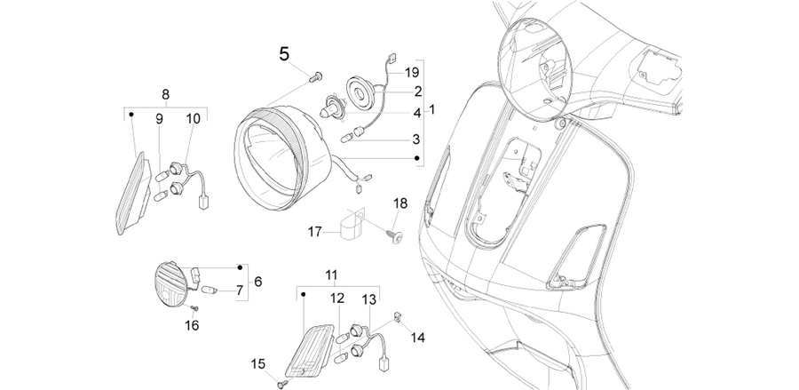 Front headlamps - Turn signal lamps