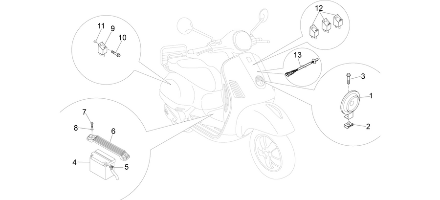 Remote control switches - Battery - Horn