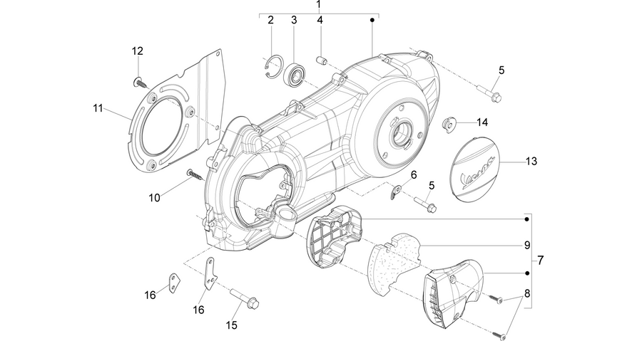 Crankcase cover - Crankcase cooling