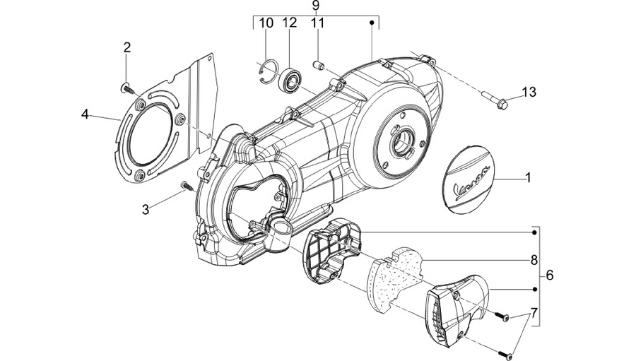 Crankcase cover - Crankcase cooling
