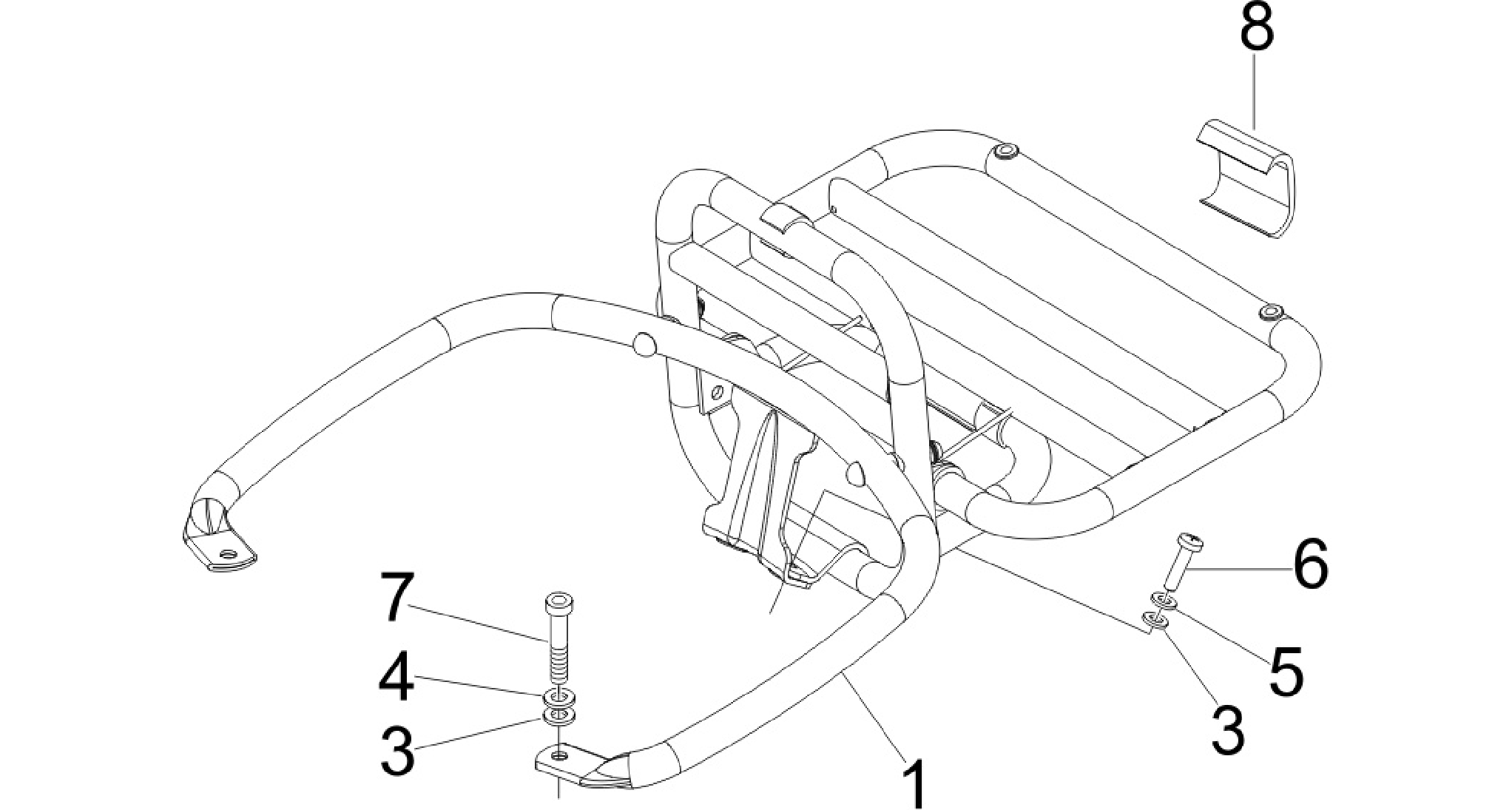 Rear luggage rack