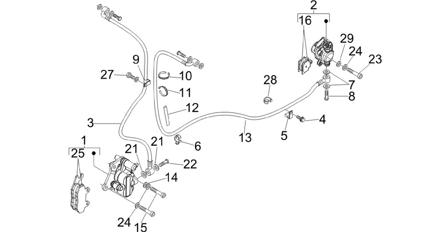 Brakes pipes - Calipers
