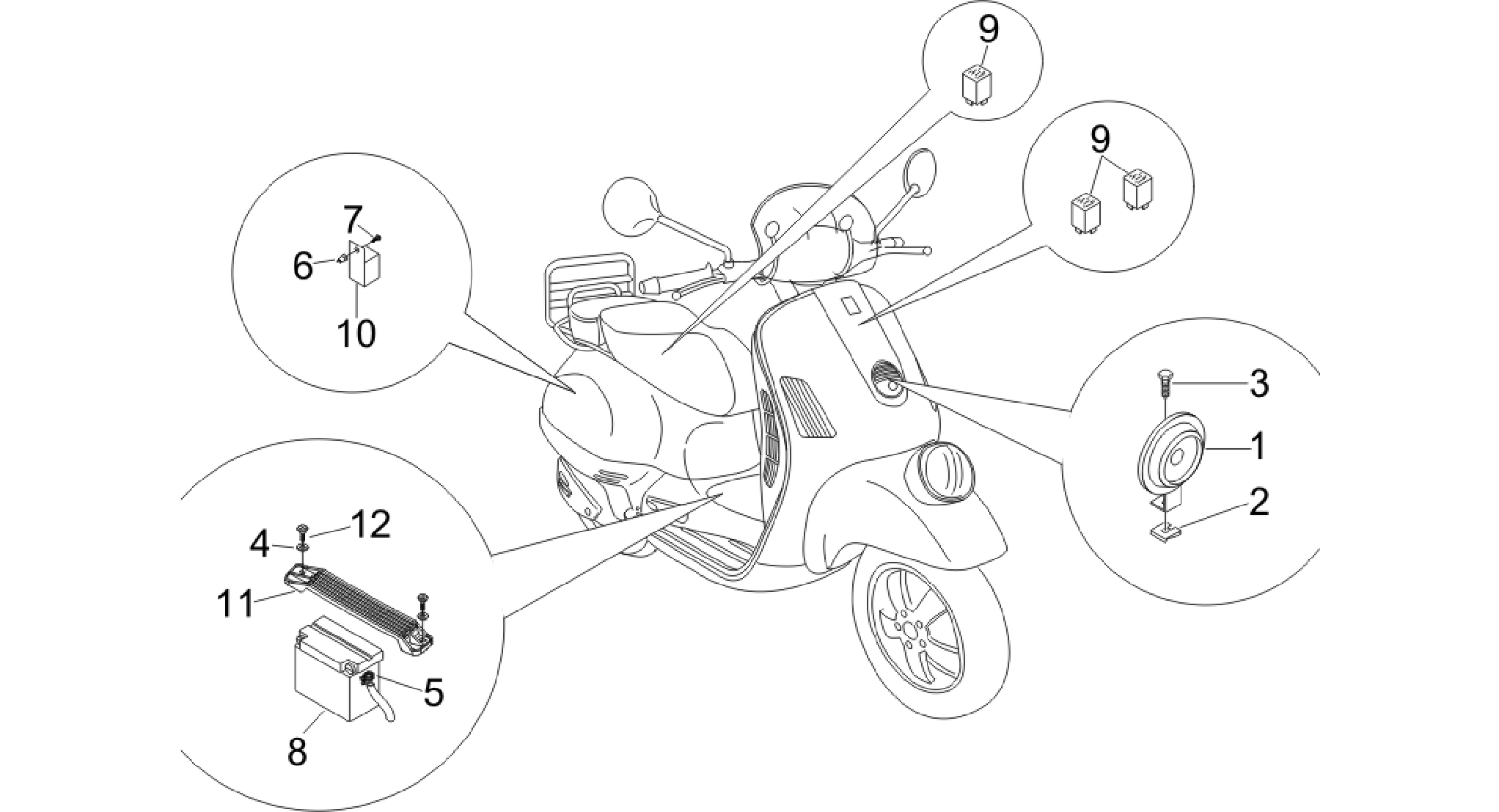 Remote control switches - Battery - Horn