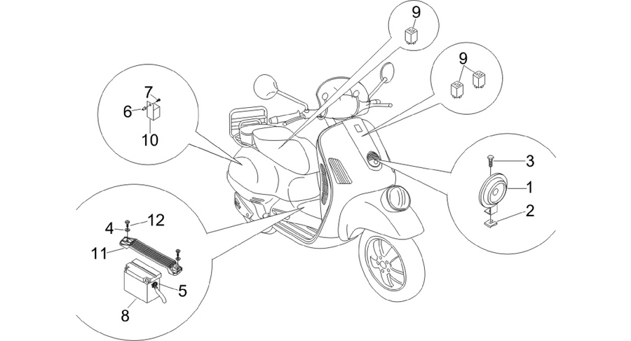 Remote control switches - Battery - Horn