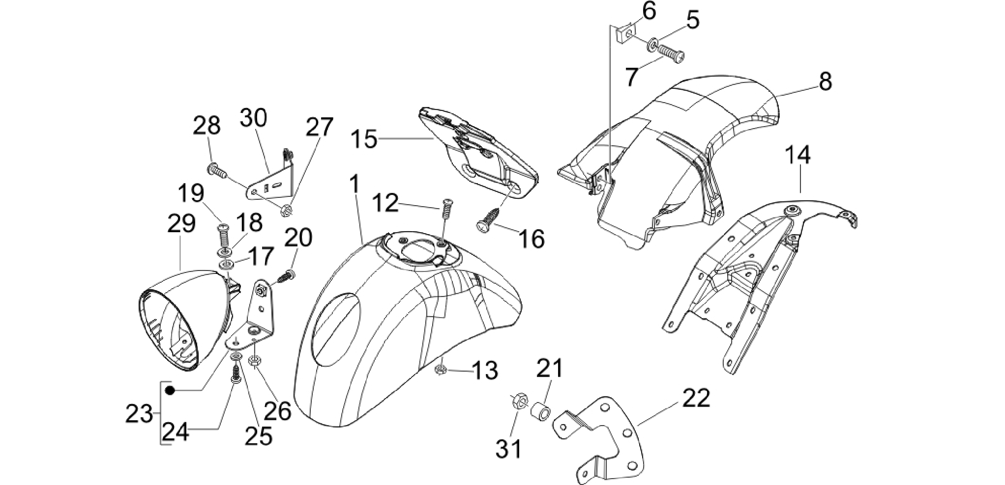 Wheel huosing - Mudguard