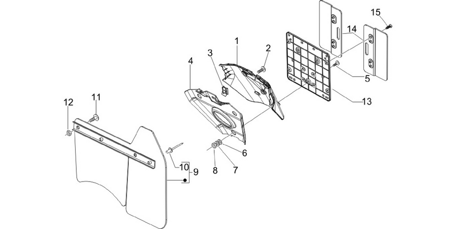 Rear cover - Splash guard