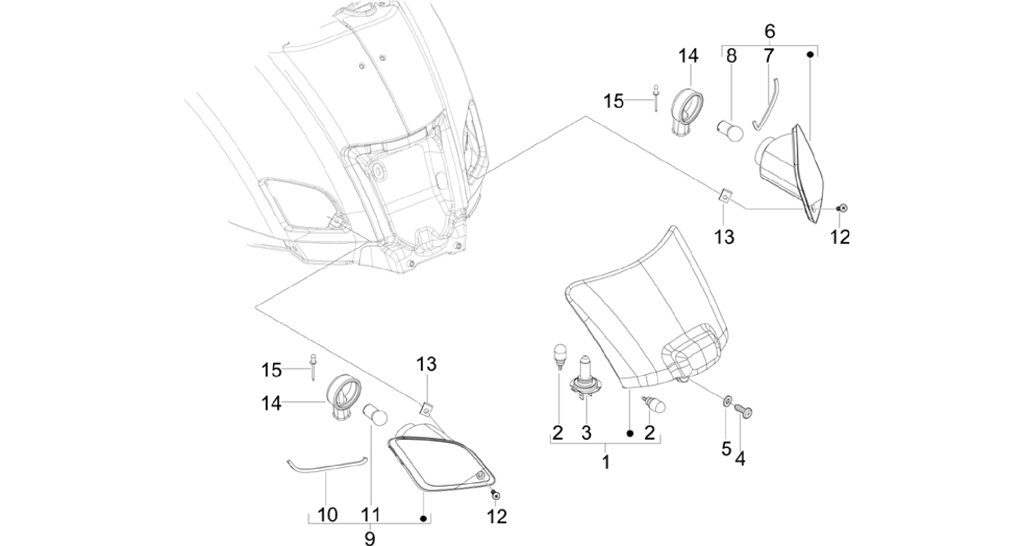 Rear headlamps - Turn signal lamps