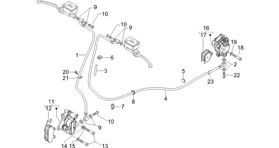 Brakes pipes - Calipers