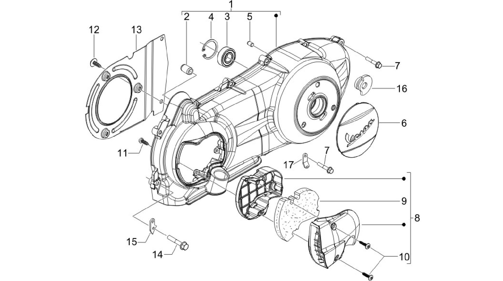 Crankcase cover - Crankcase cooling