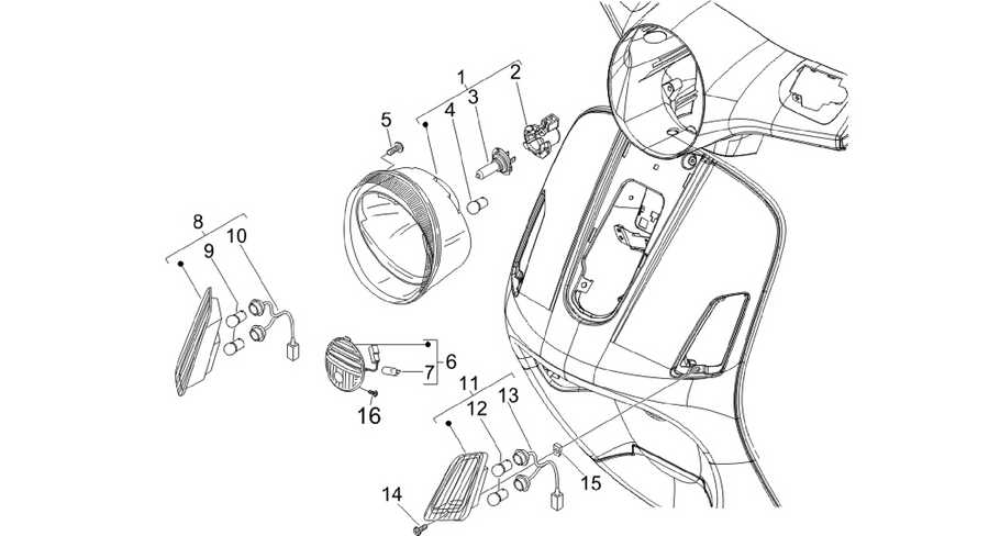 Front headlamps - Turn signal lamps