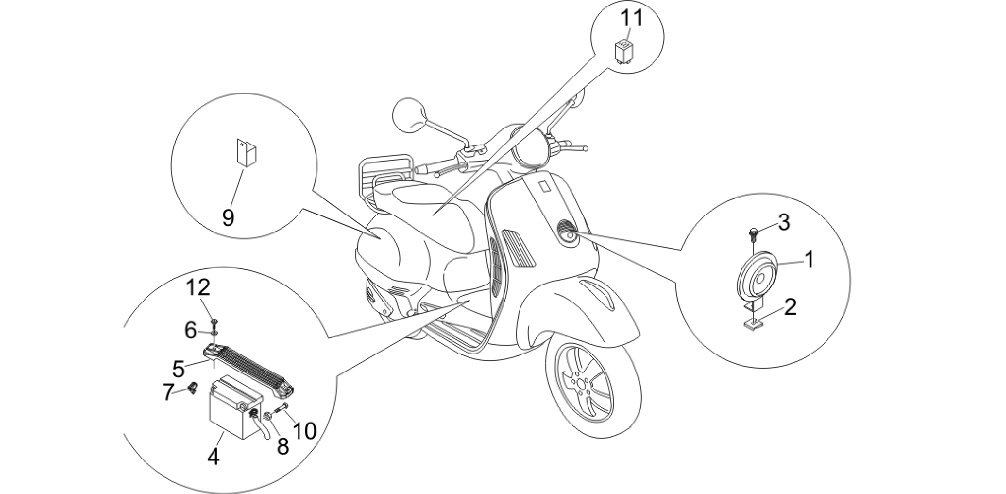 Remote control switches - Battery - Horn