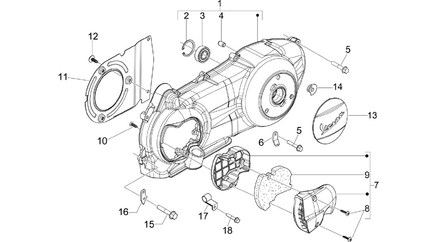 Crankcase cover - Crankcase cooling