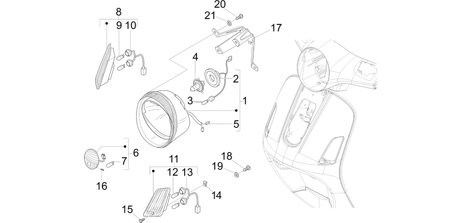 Front headlamps - Turn signal lamps