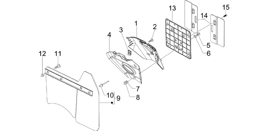 Rear cover - Splash guard