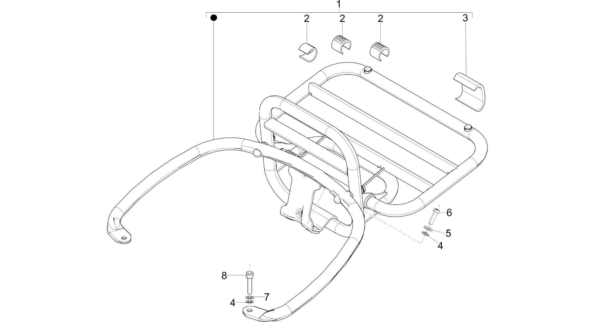 Rear luggage rack