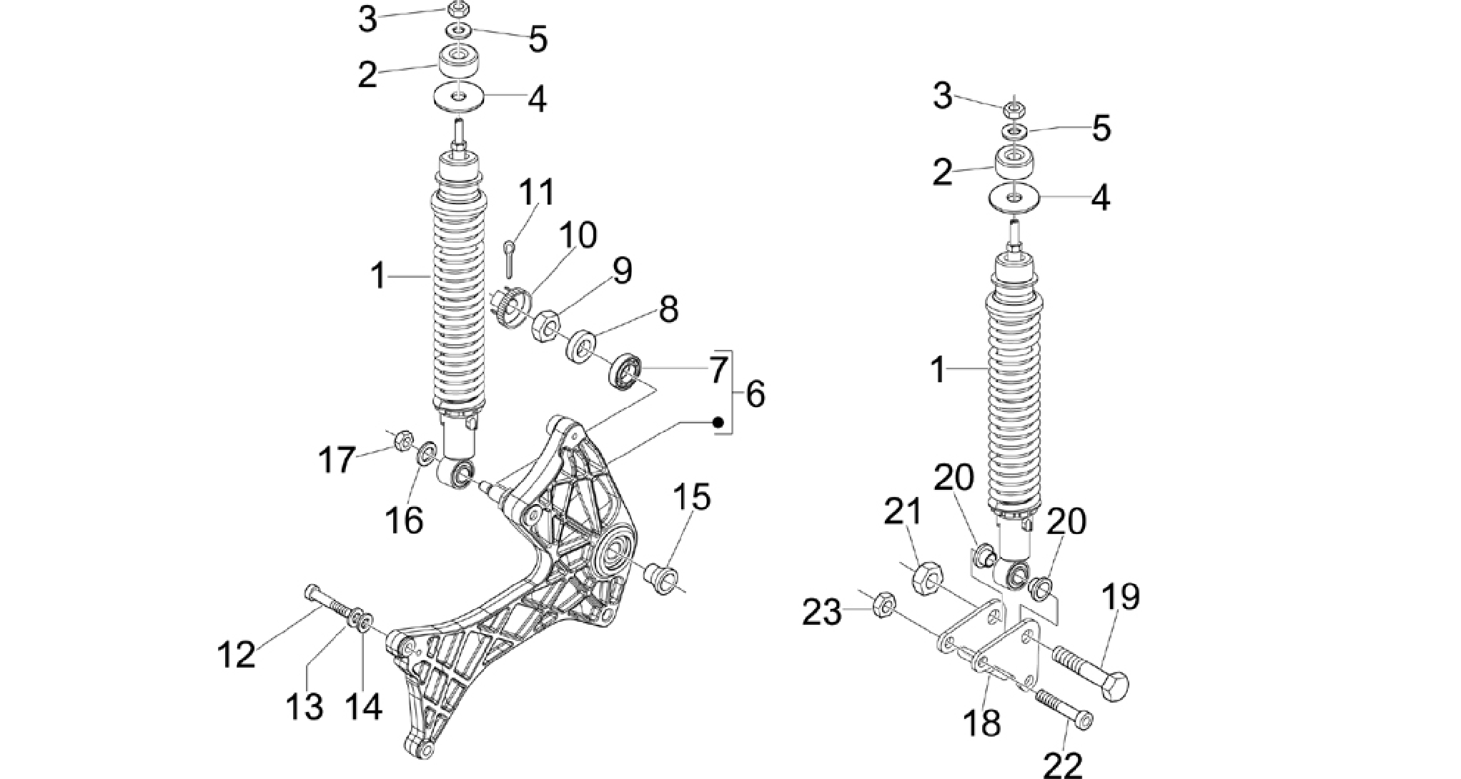 Rear suspension - Shock absorber/s