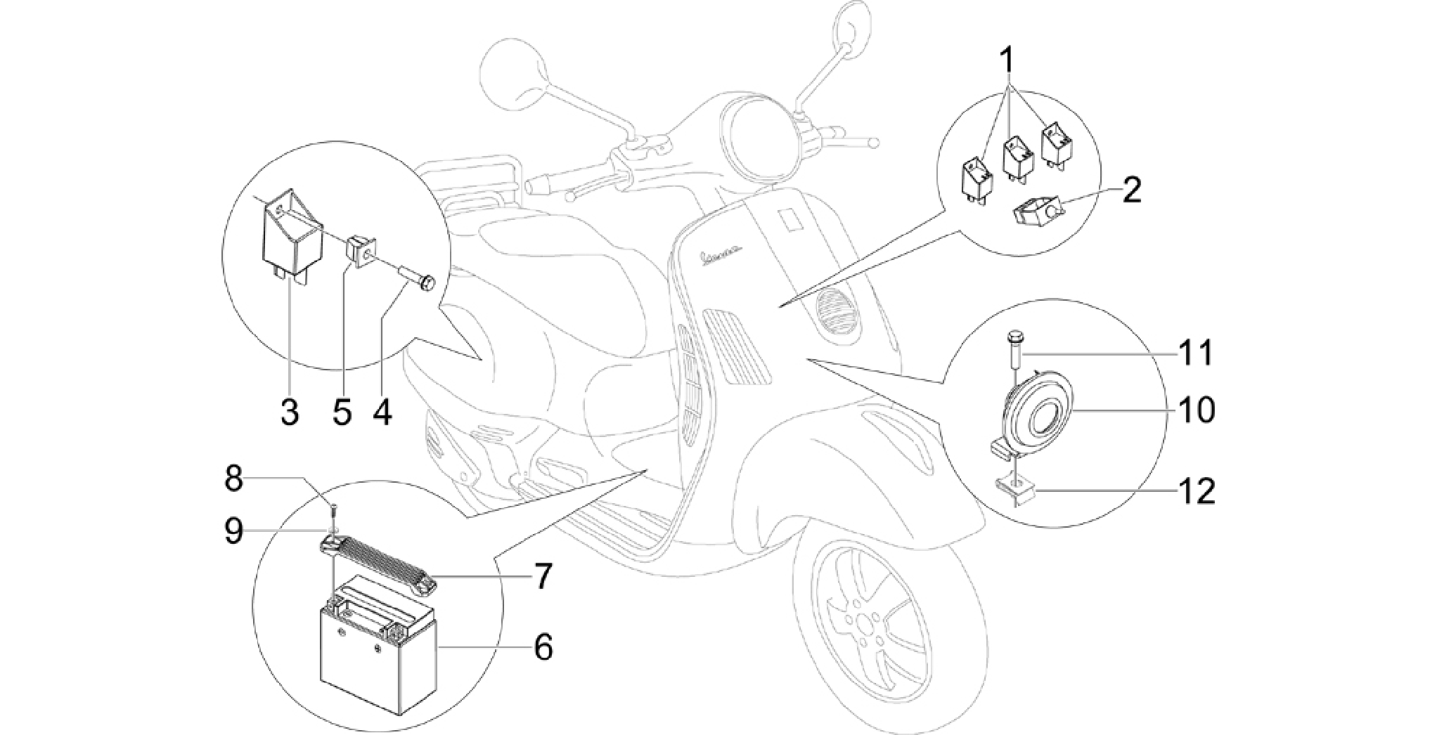 Remote control switches - Battery - Horn