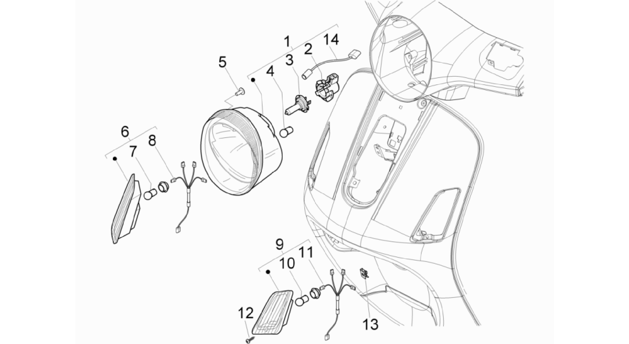 Front headlamps - Turn signal lamps