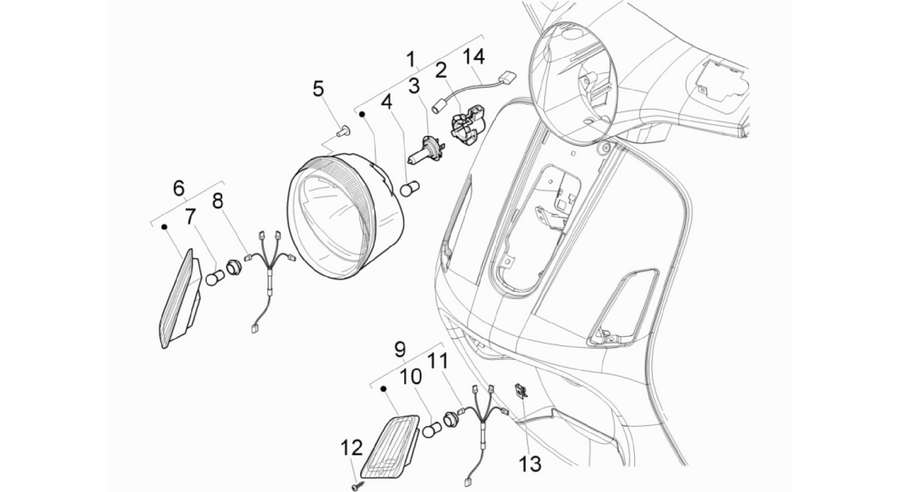Front headlamps - Turn signal lamps