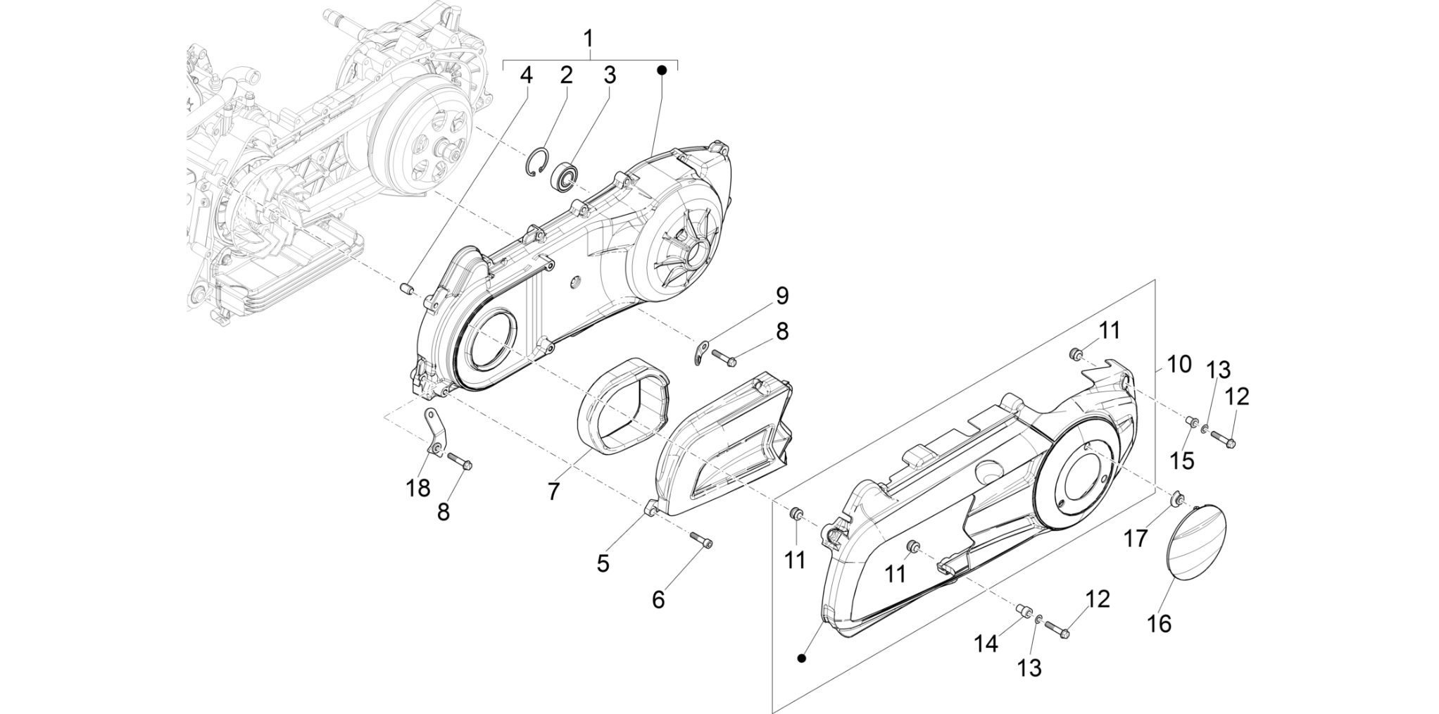 Crankcase cover - Crankcase cooling