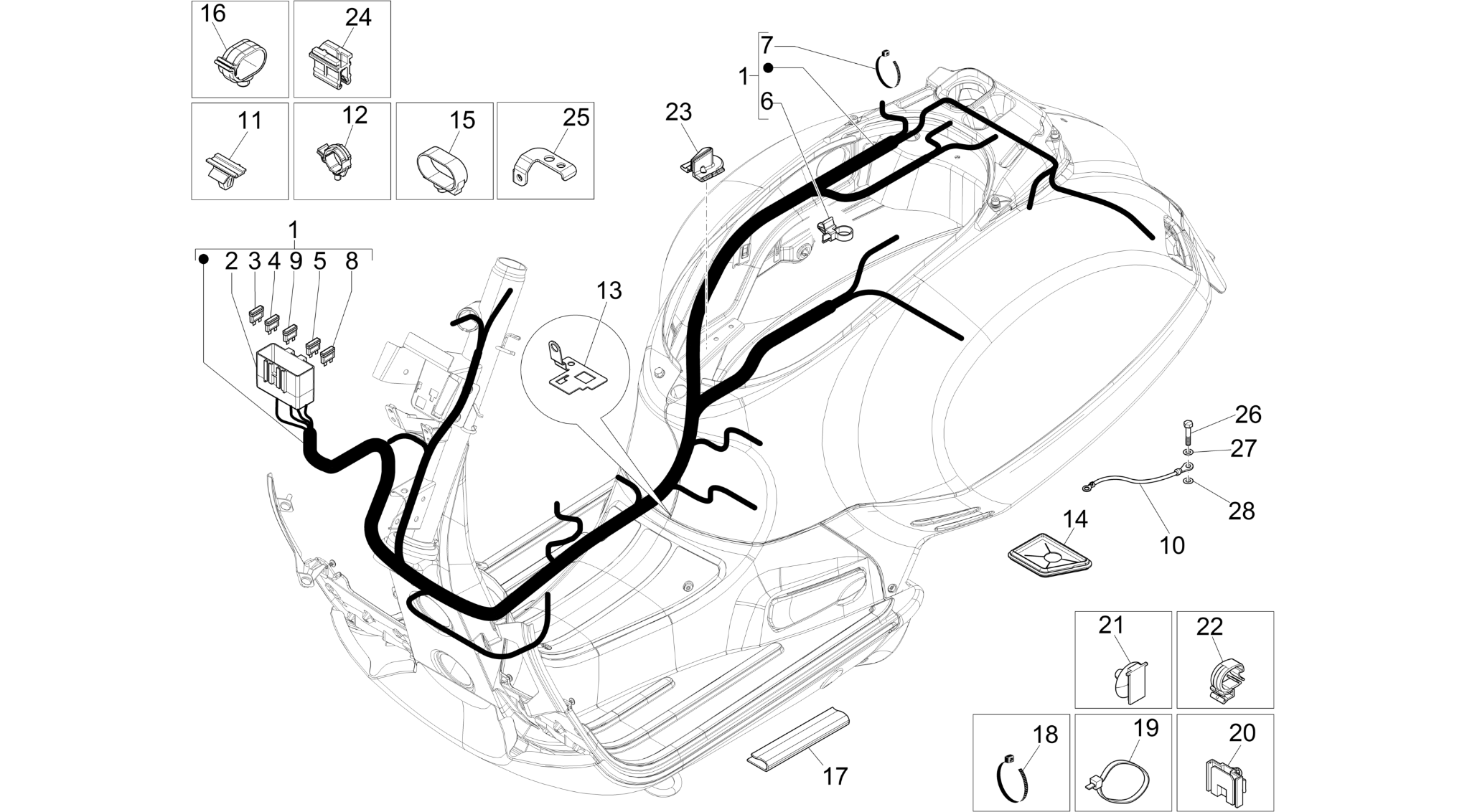 Main cable harness