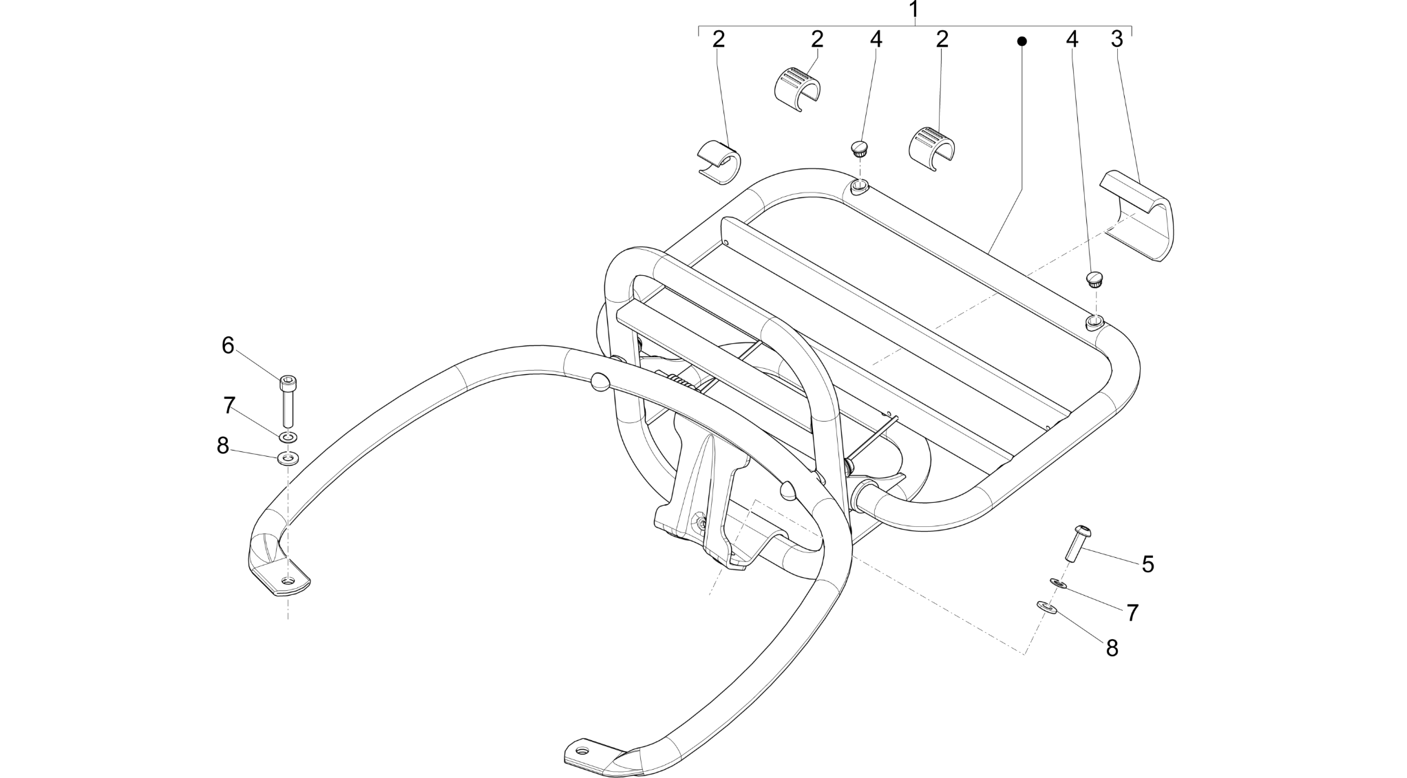 Rear luggage rack