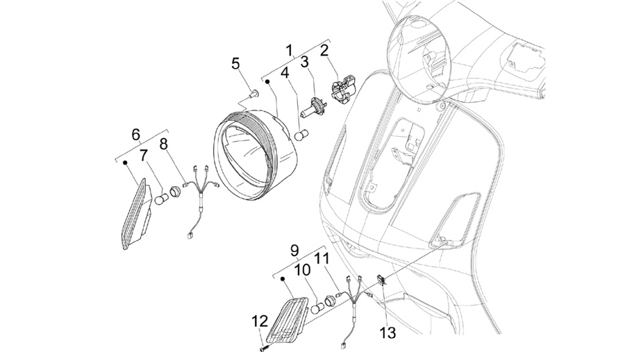Front headlamps - Turn signal lamps