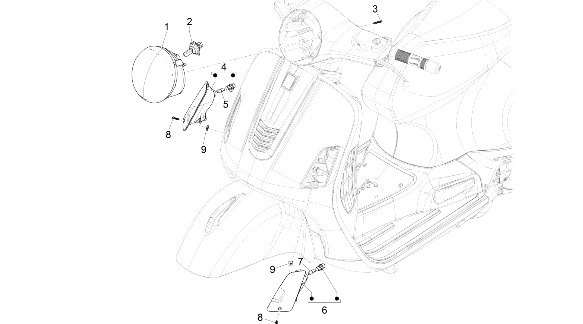 Front headlamps - Turn signal lamps