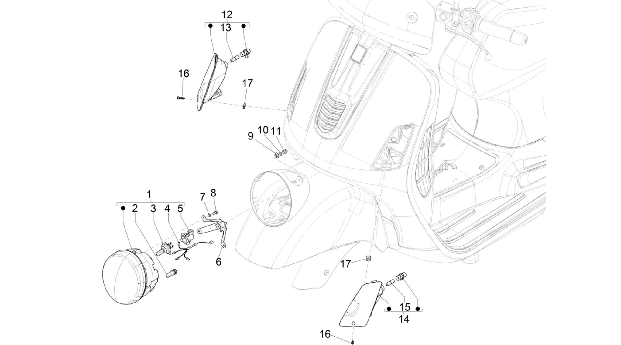 Front headlamps - Turn signal lamps