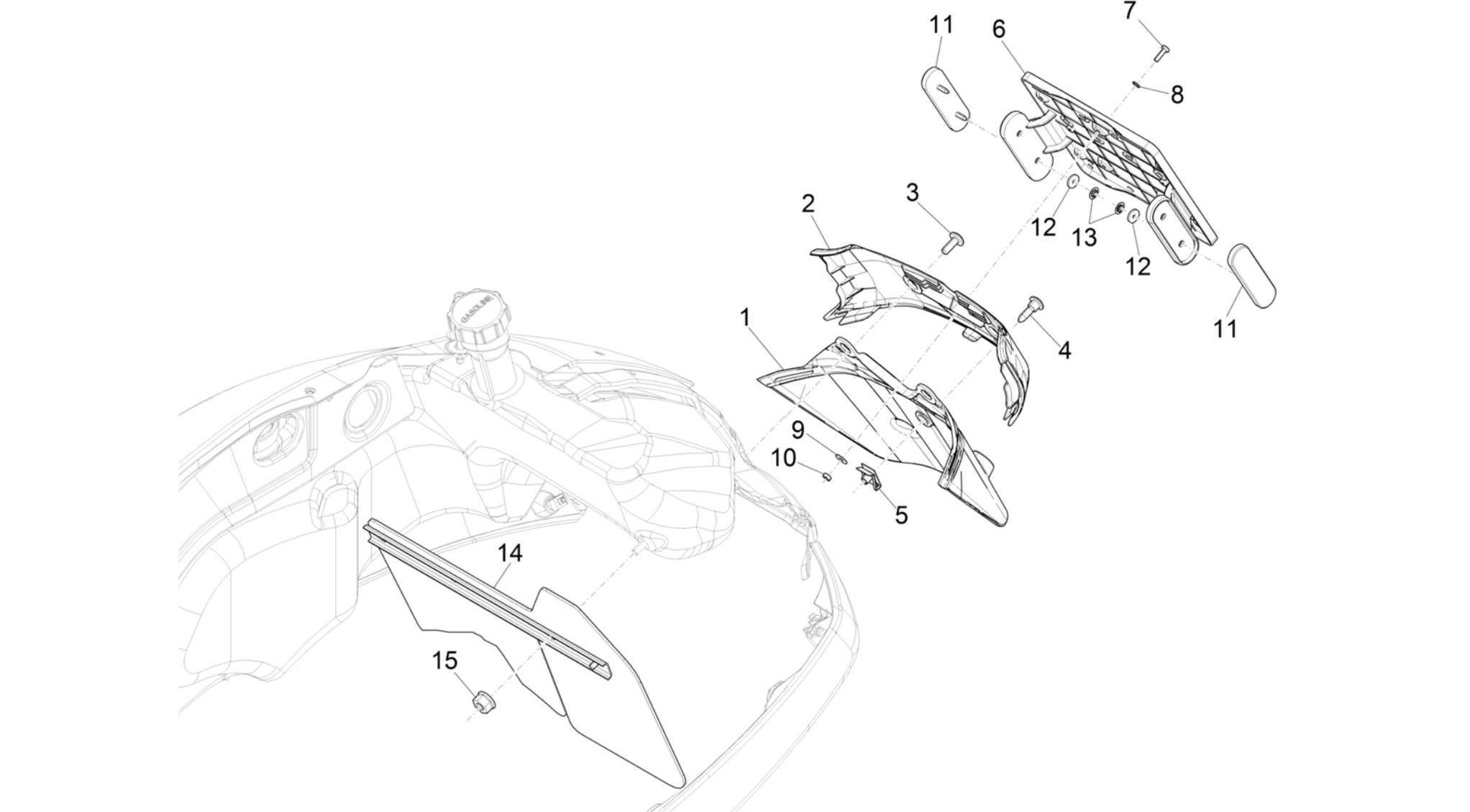 Rear cover - Splash guard