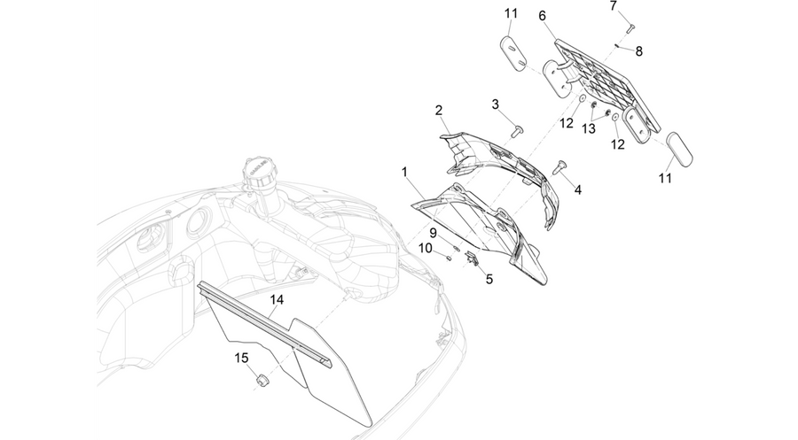 Rear cover - Splash guard