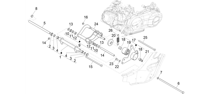 Swinging arm
