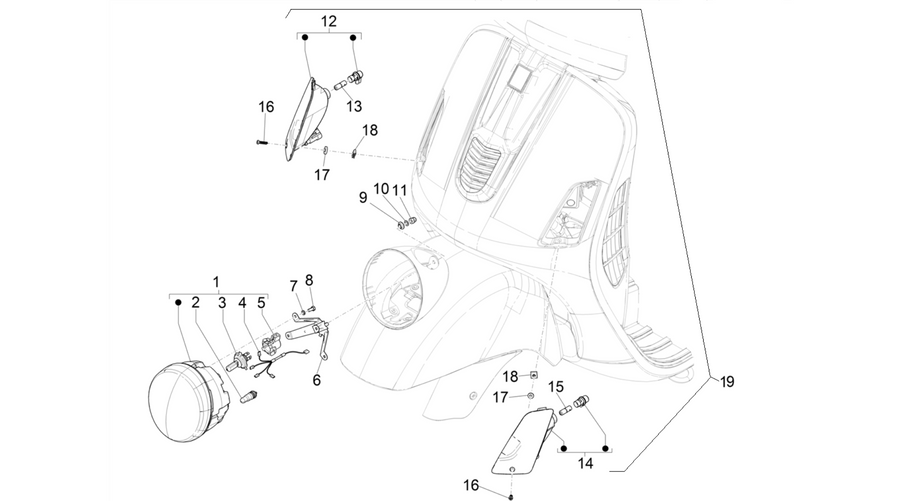 Front headlamps - Turn signal lamps