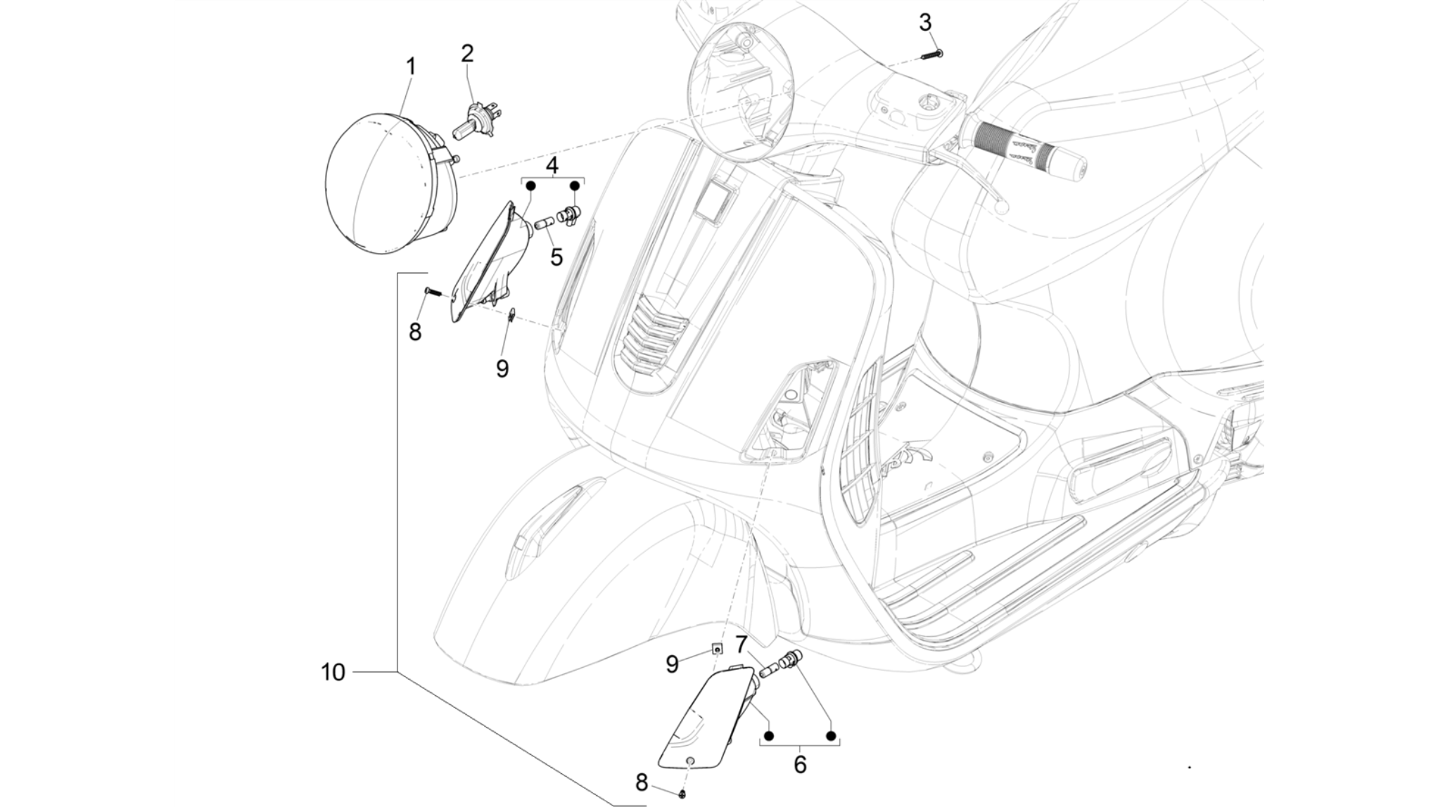 Front headlamps - Turn signal lamps