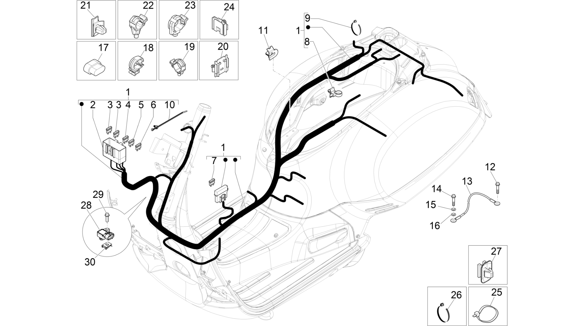 Main cable harness