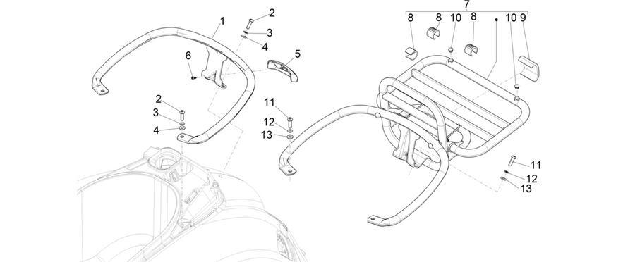 Rear luggage rack