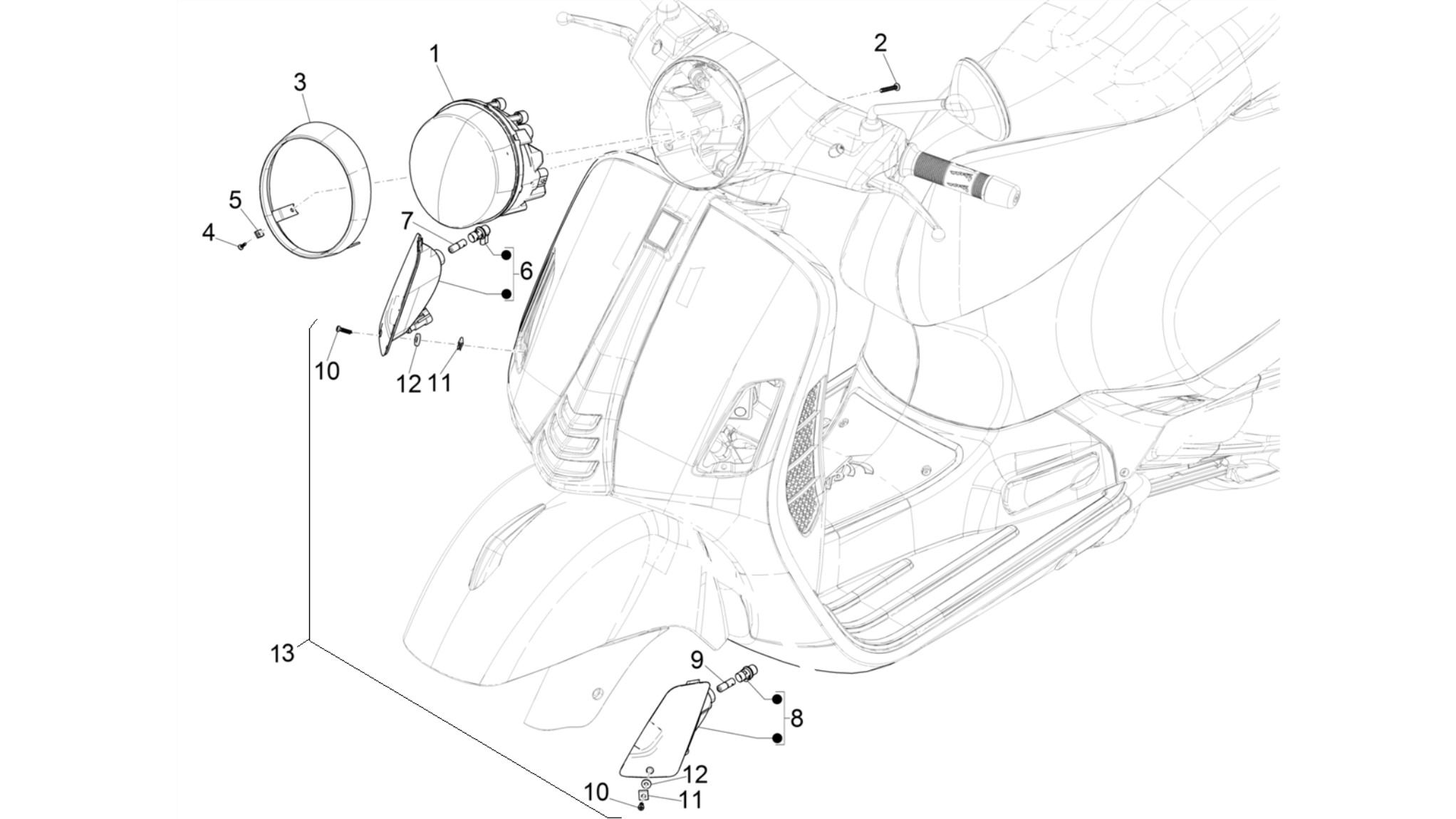 Front headlamps - Turn signal lamps
