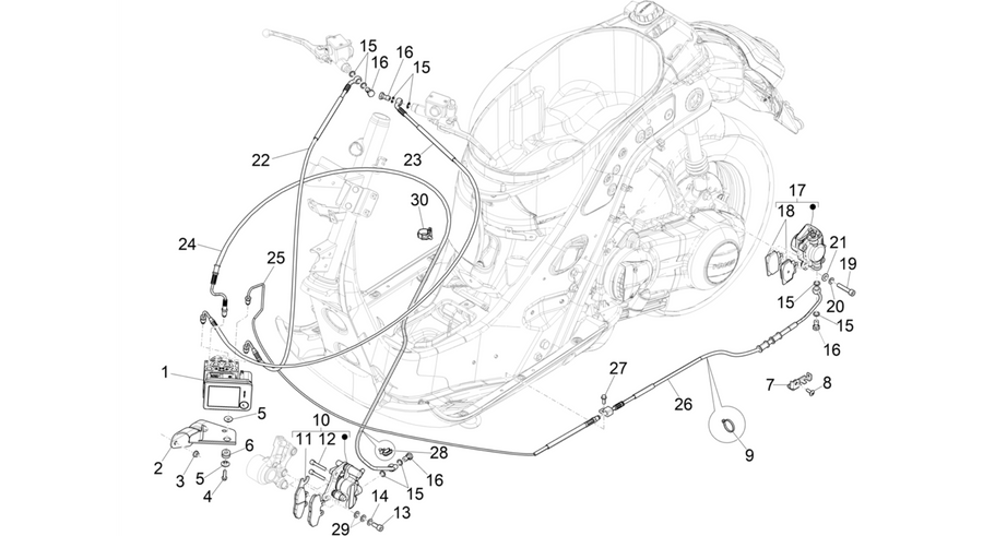 Brakes pipes - Calipers (ABS)