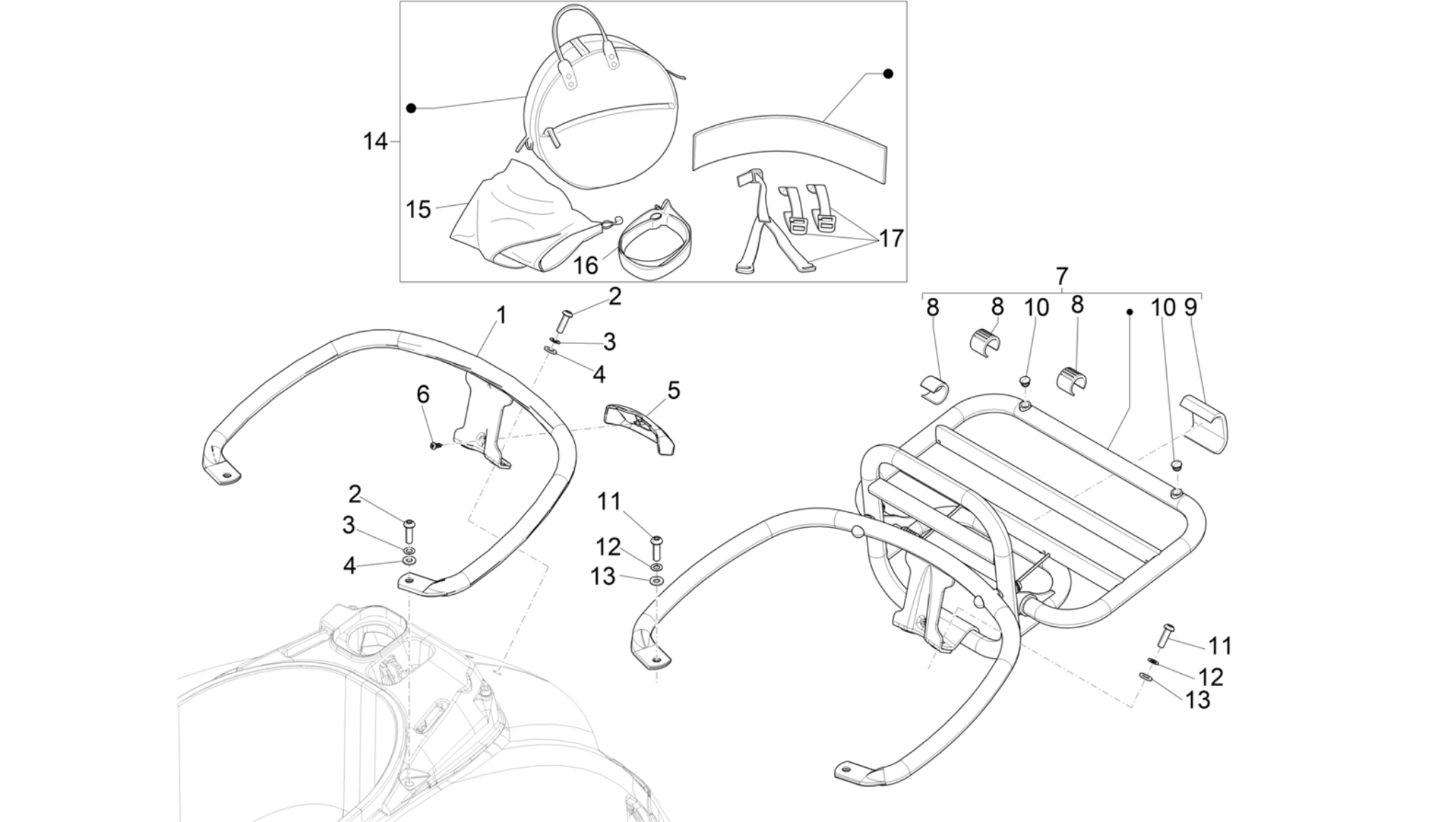 Rear luggage rack