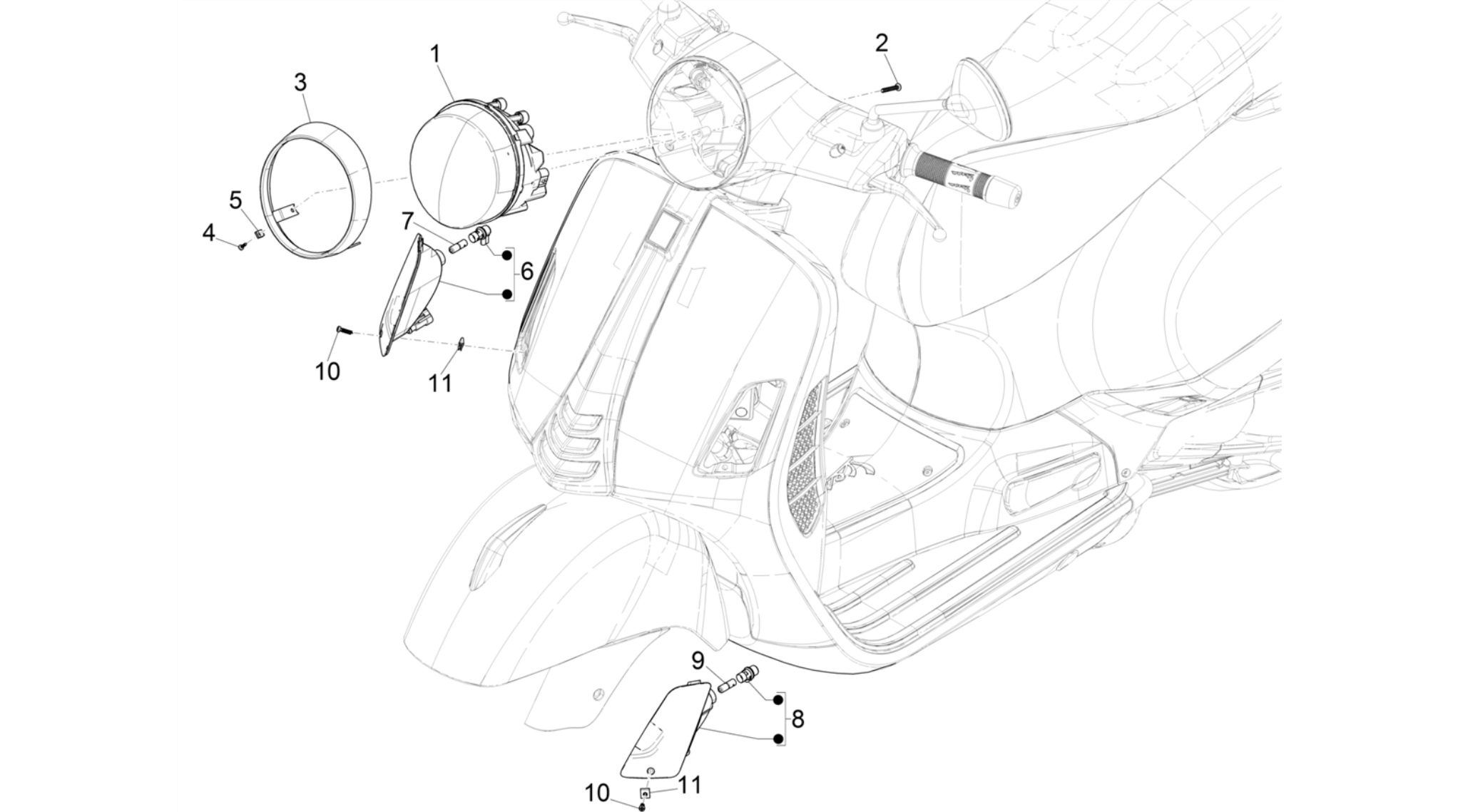 Front headlamps - Turn signal lamps