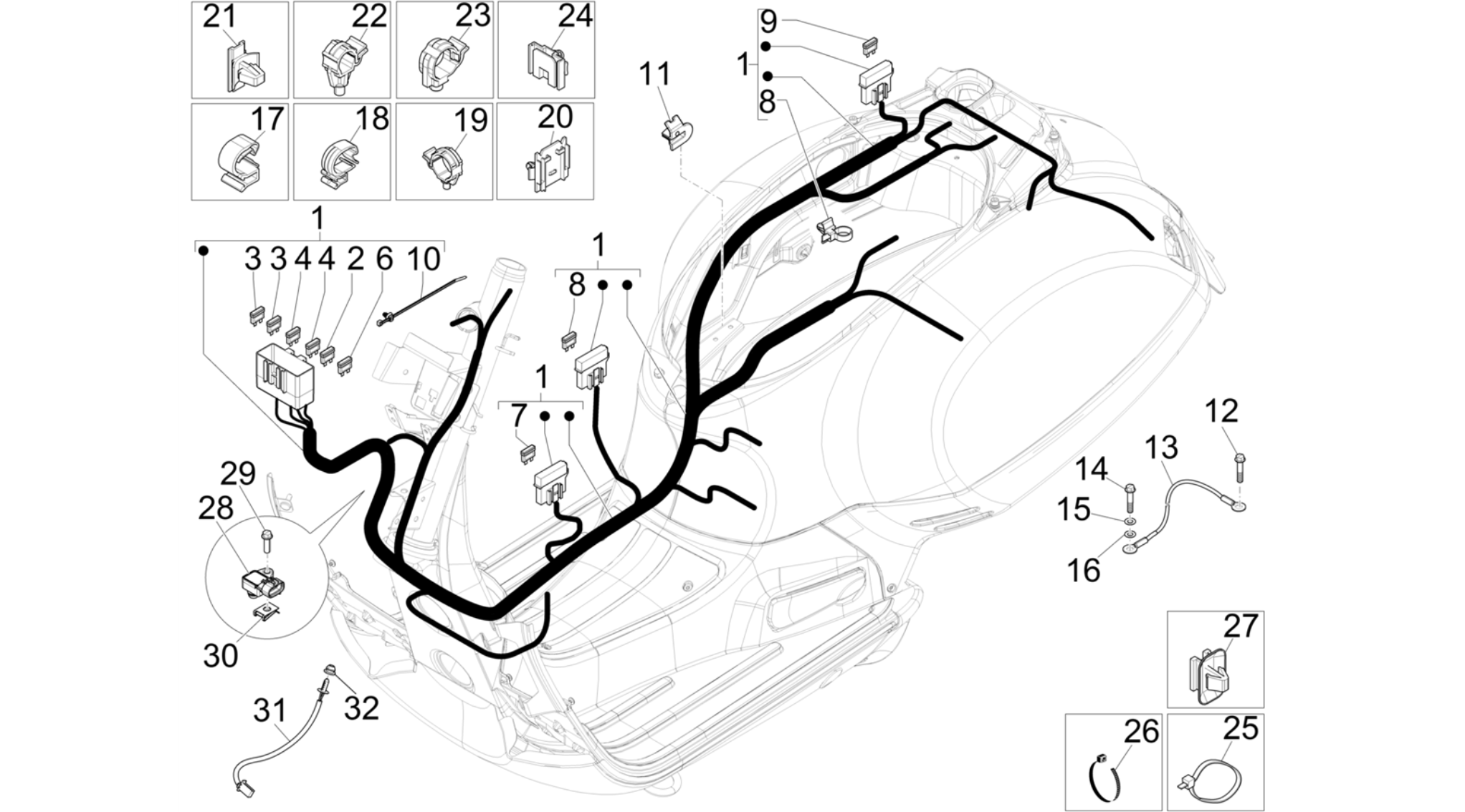 Main cable harness