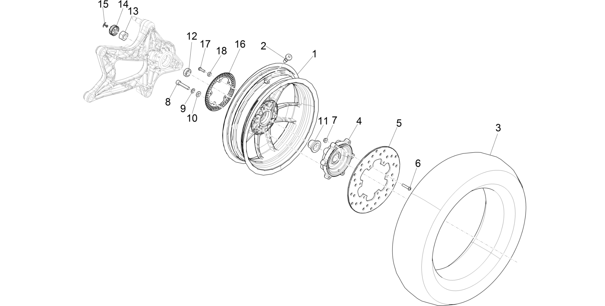 Rear wheel