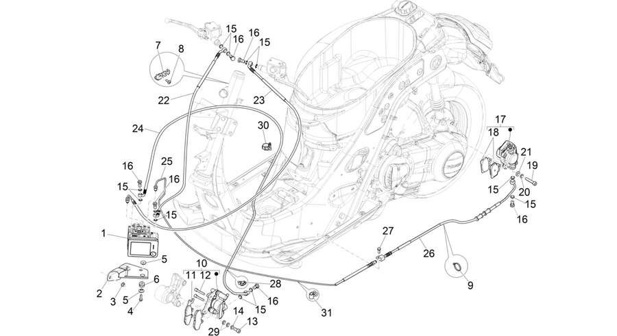 Brakes pipes - Calipers (ABS)