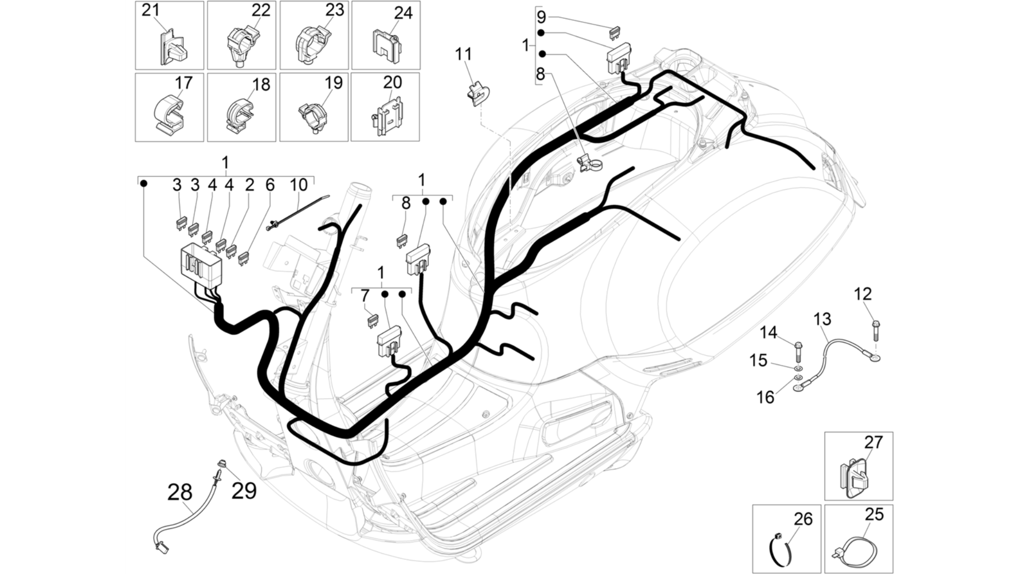 Main cable harness