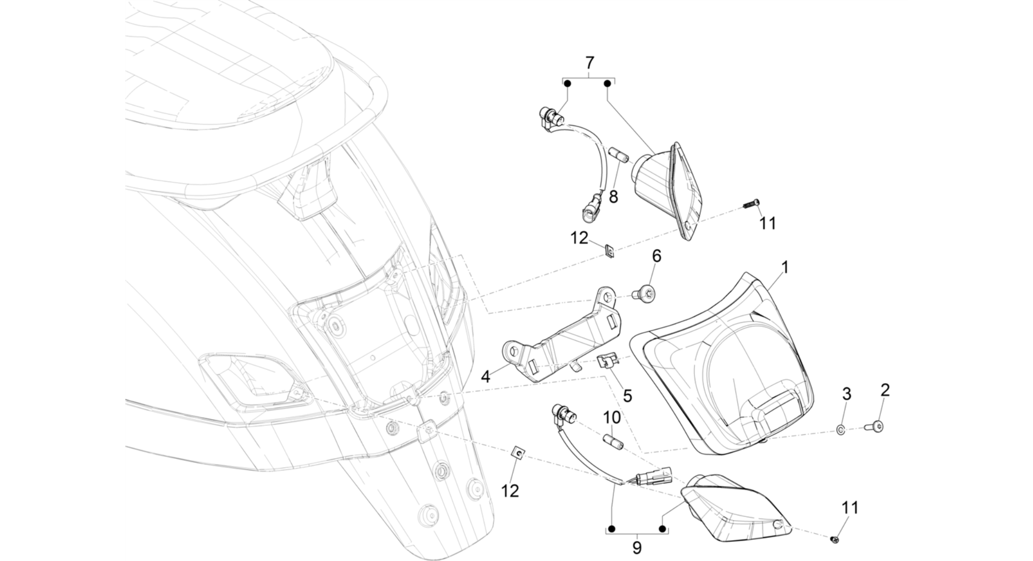 Rear headlamps - Turn signal lamps