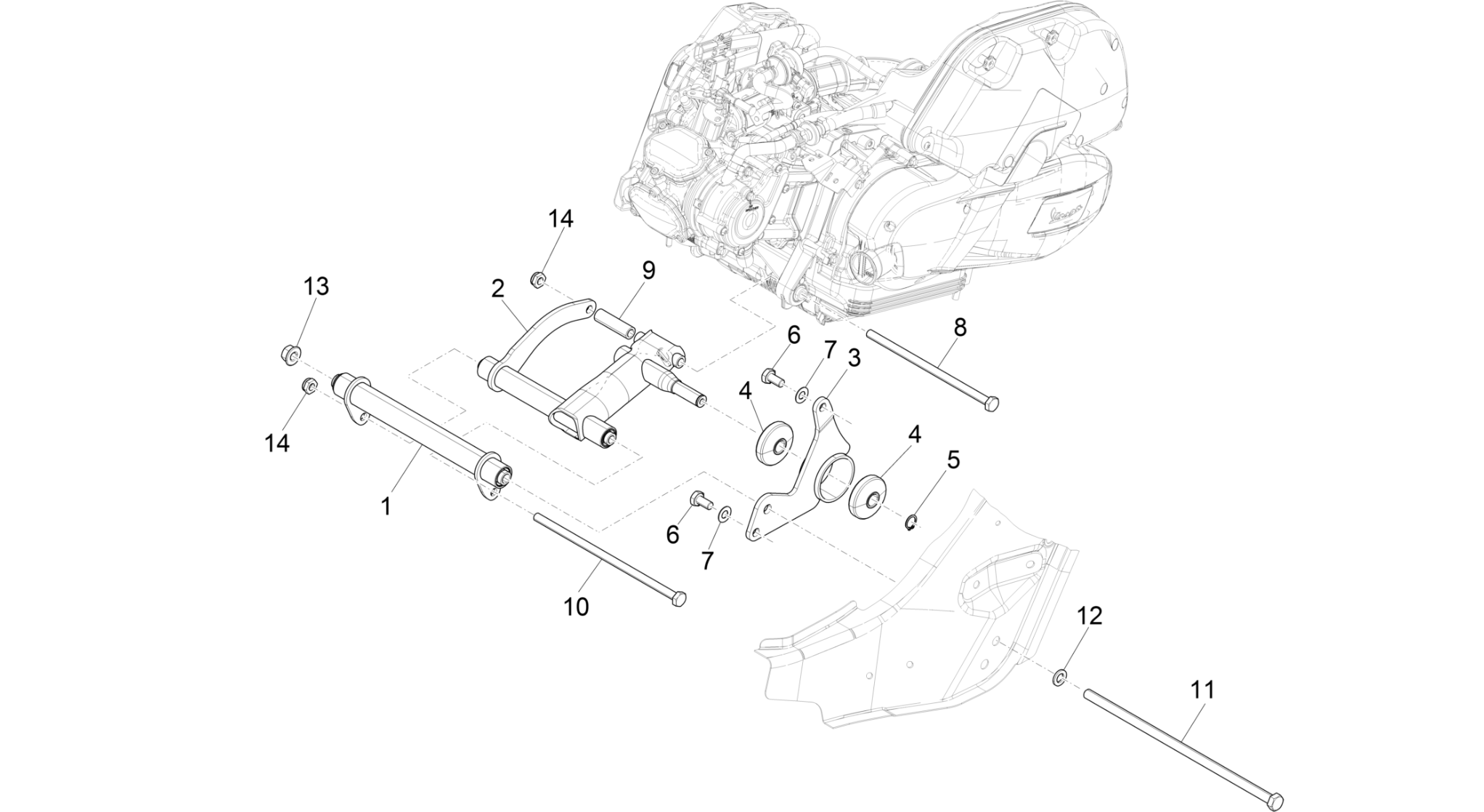 Swinging arm