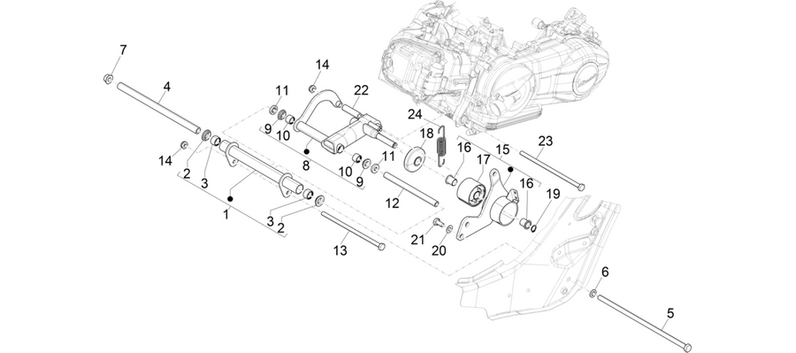 Swinging arm